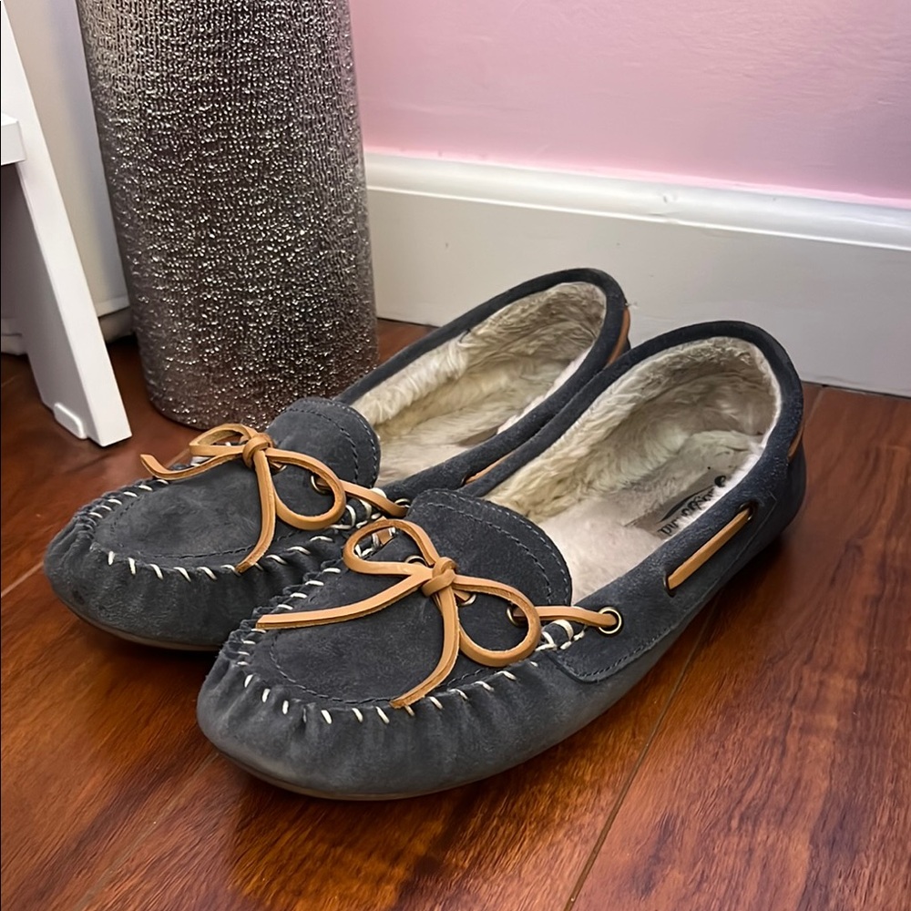 Lucky Brand Moccasin Loafers Blue and Tan
